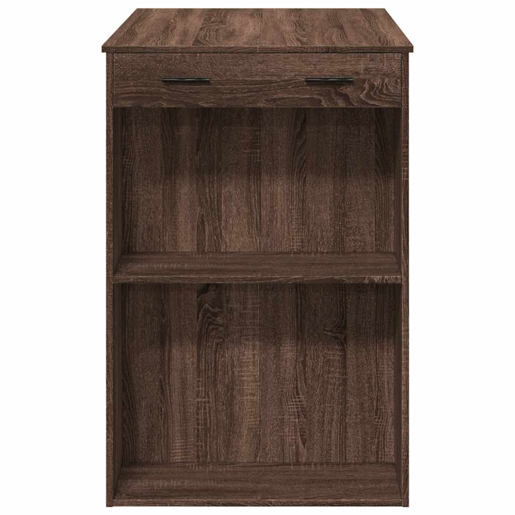 Bar Table Brown Oak 102x70x103.5 cm Engineered Wood